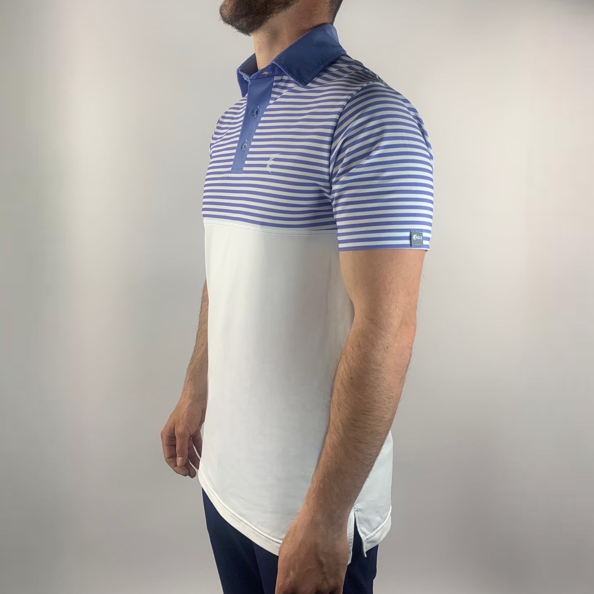 Cross Polo Shirt - Sky/White/White image 1