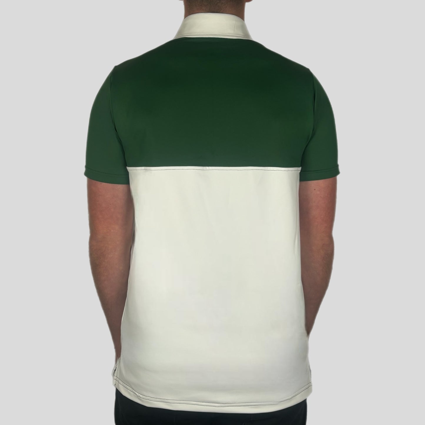 Cross Polo Shirt - White/Green/White