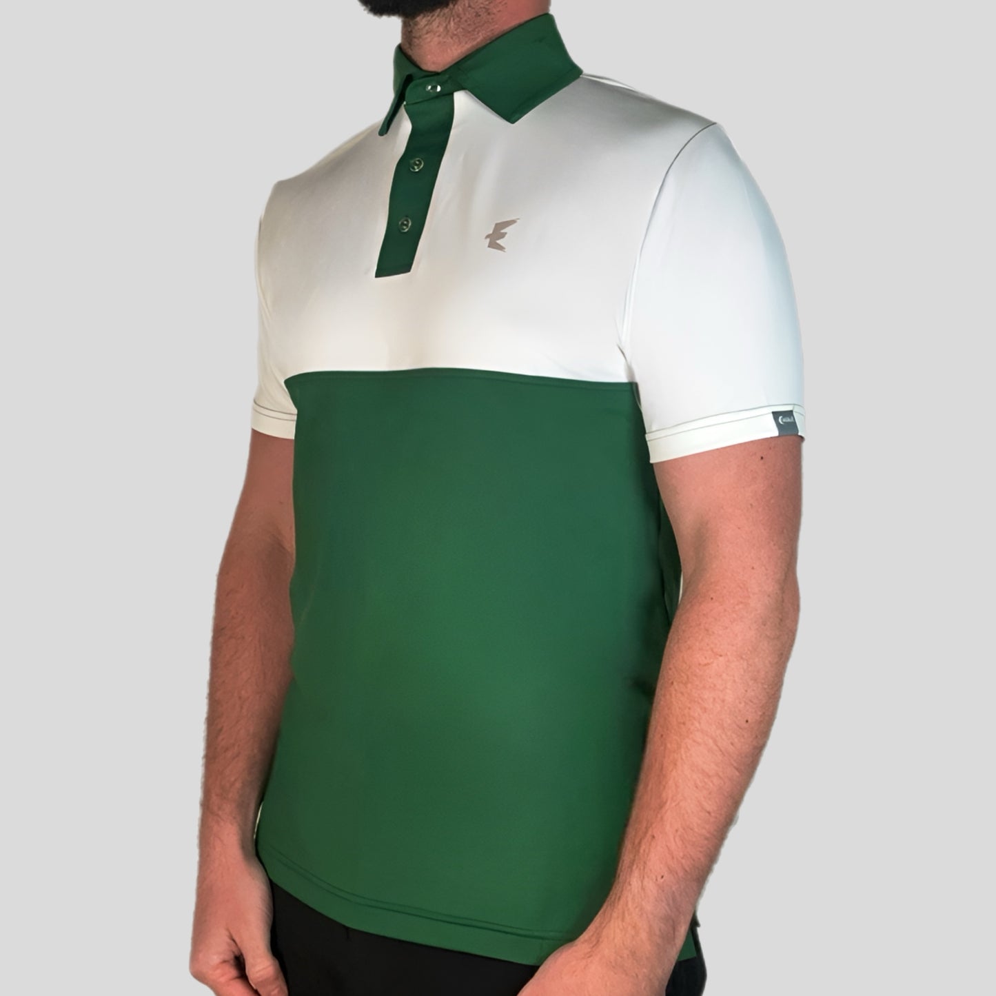 Cross Polo Shirt - Green/White/Green