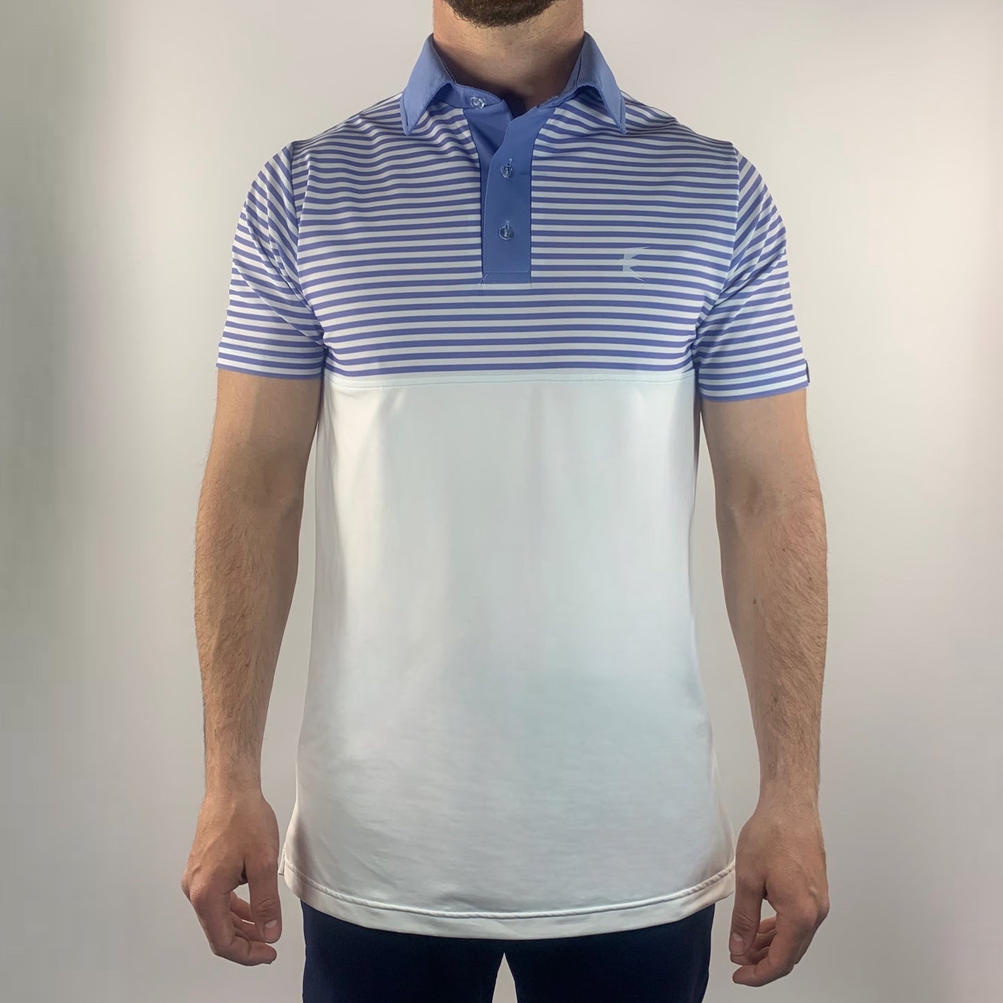 Cross Polo Shirt - Sky/White/White image 0