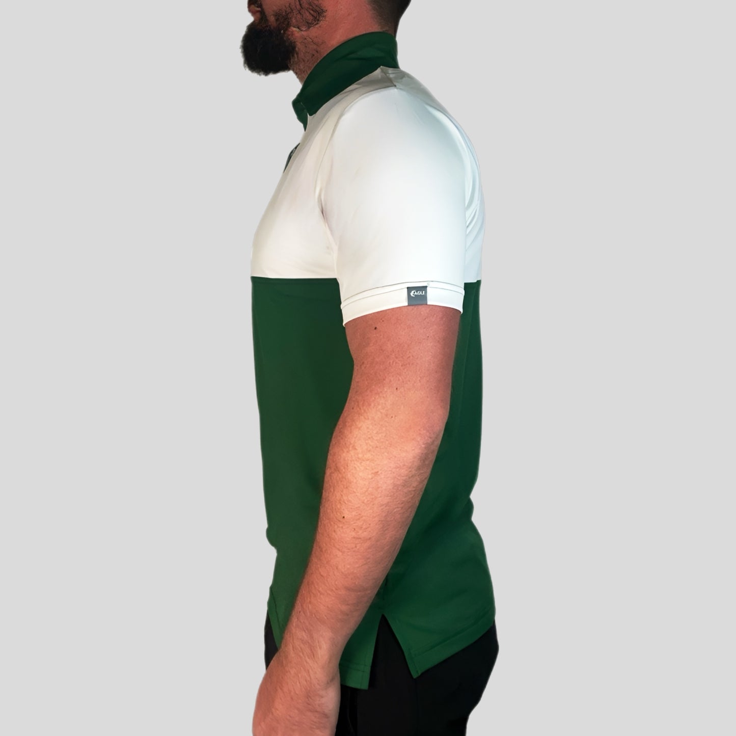 Cross Polo Shirt - Green/White/Green