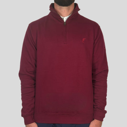 OFF SZN 1/4 Zip Top - Wine image 0