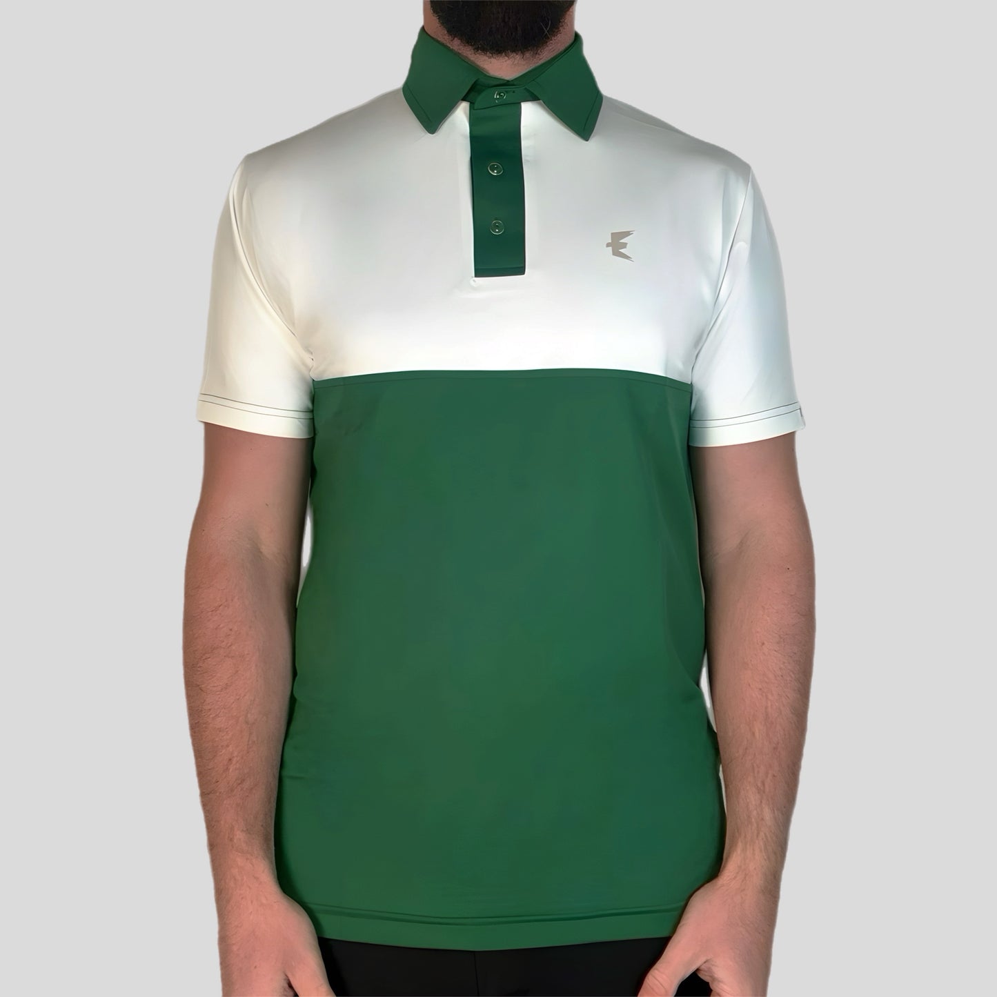 Cross Polo Shirt Green/White/Green – Eagle Apparel Golf