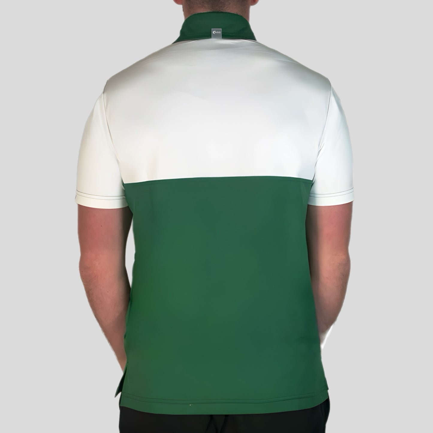 Cross Polo Shirt - Green/White/Green