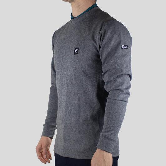 Elite Crew Neck Top - Threadbone Grey