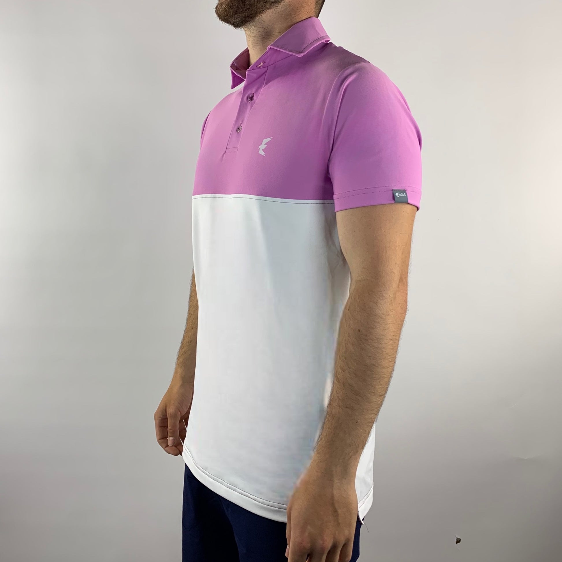 Cross Polo Shirt - Heather/White image 1